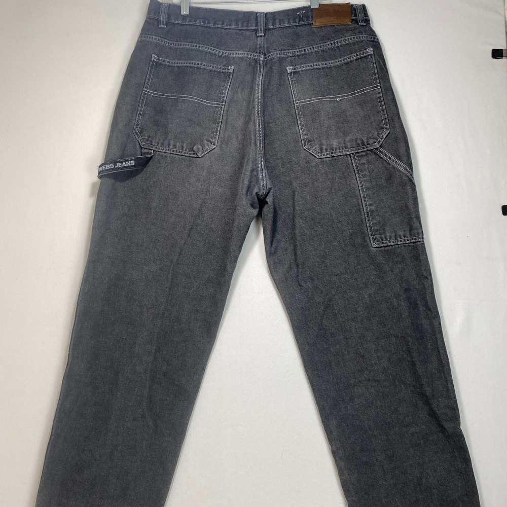 Webs Original Gray Jeans Mens sz 40x30  Black Denim Carpenter Pants - Picture 13 of 13